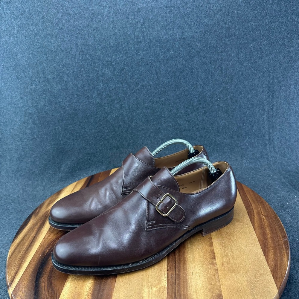 Brooks Brothers Peal & Co Leather Monk Strap Dress Shoes Brown Men's 10D - Picture 5 of 13